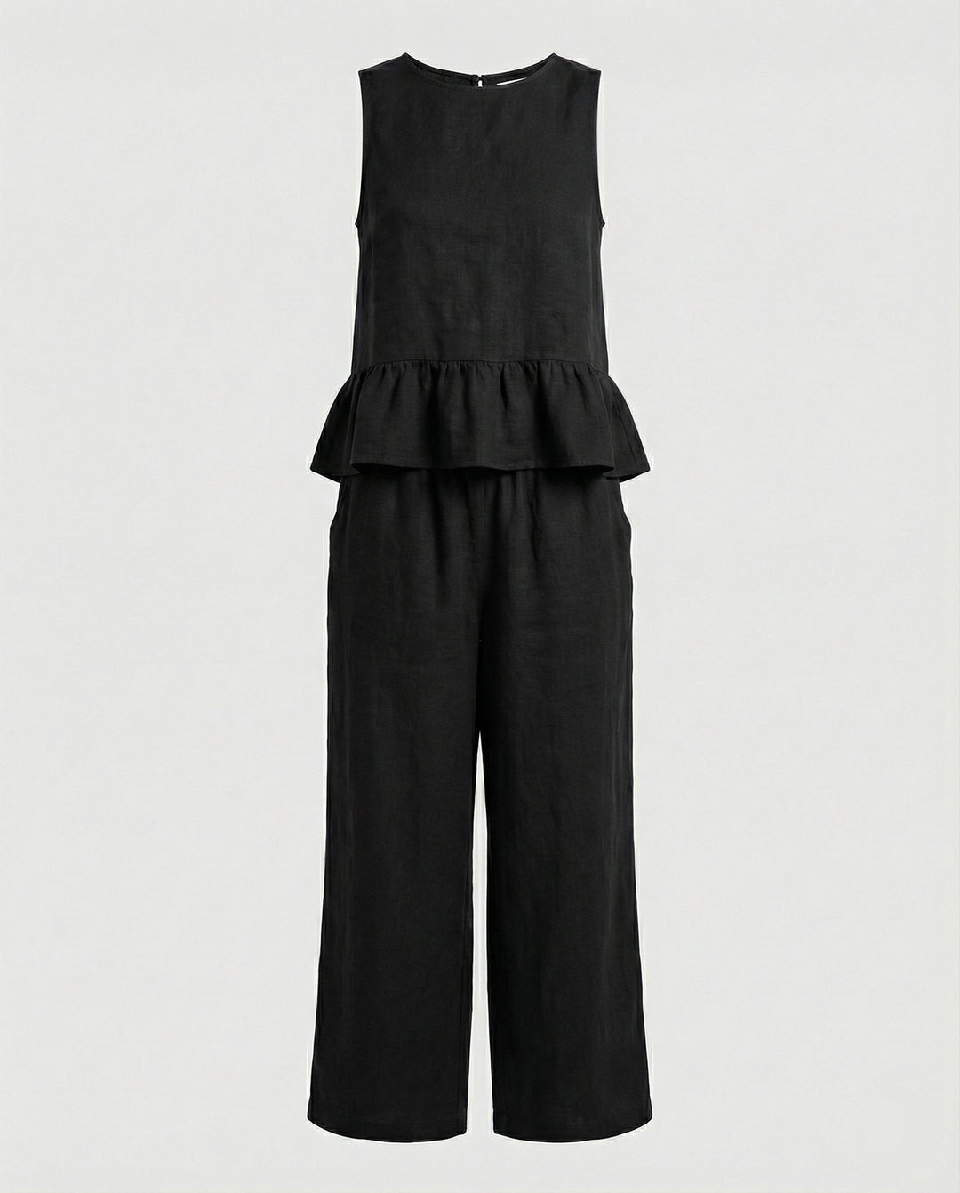 Ladies Two-Piece Set Ruffle Top & Palazzo Pants