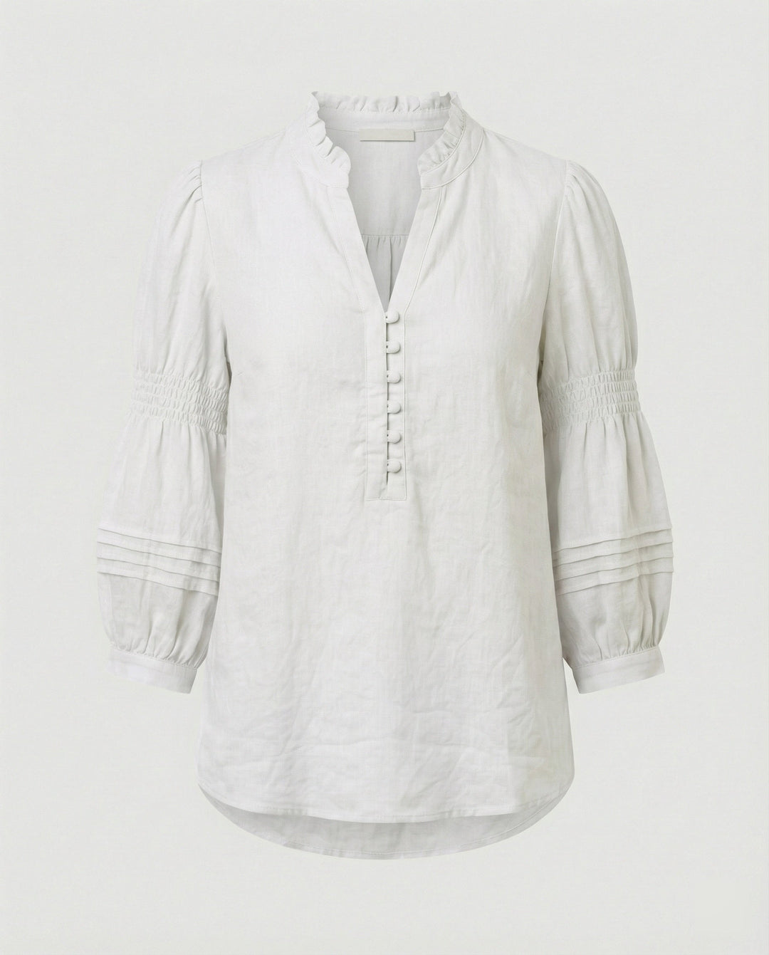 Ladies Tunic Linen with Balloon Sleeves