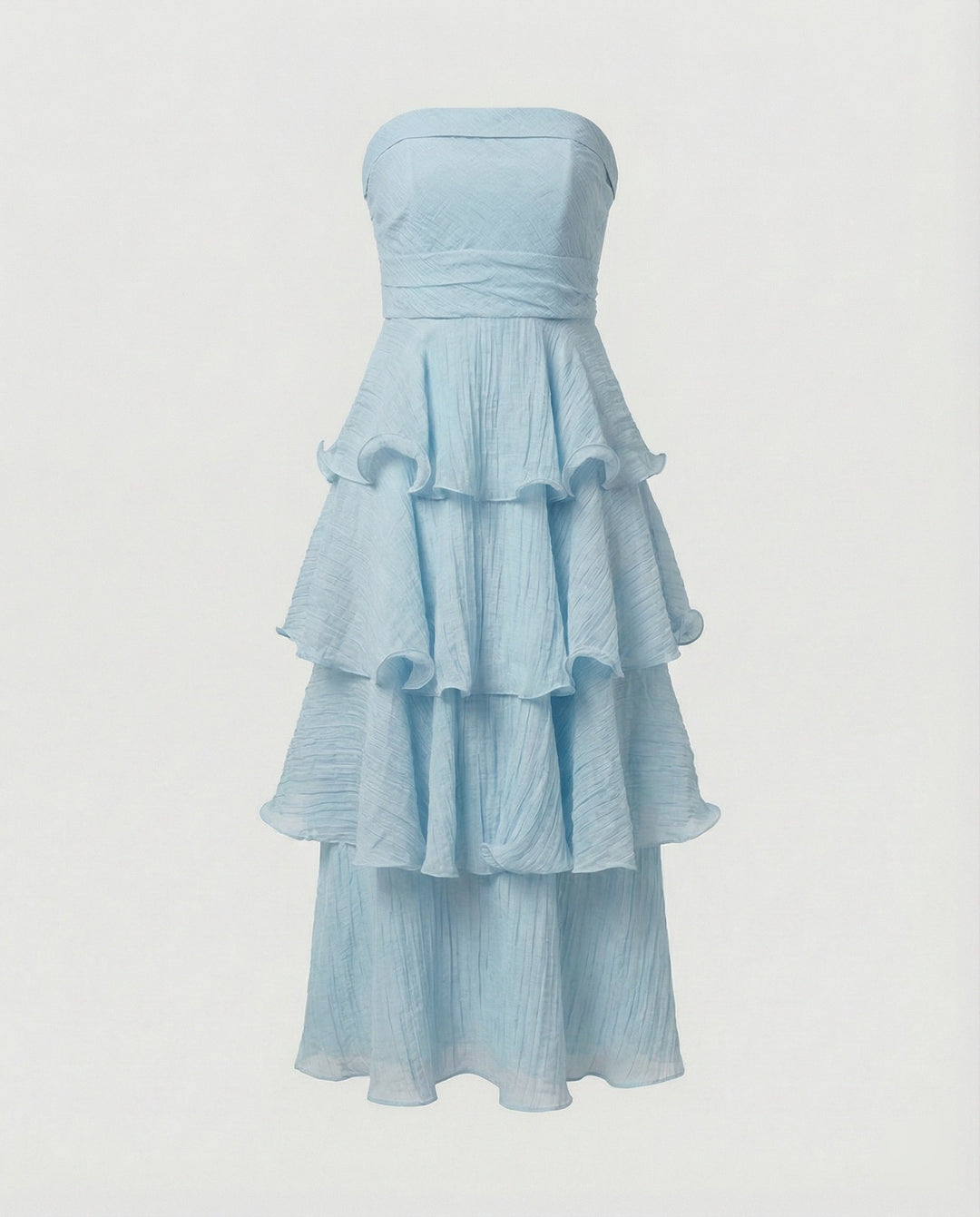 Women’s Bandeau Maxi Dress with Ruffles