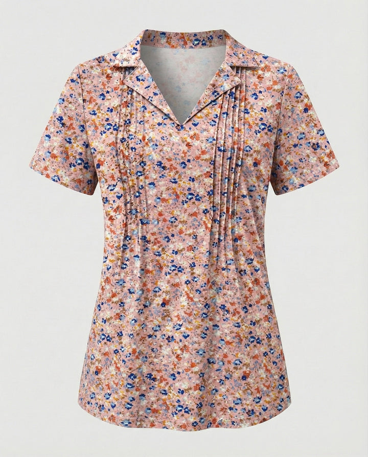 Blouse Women Short Sleeve Print