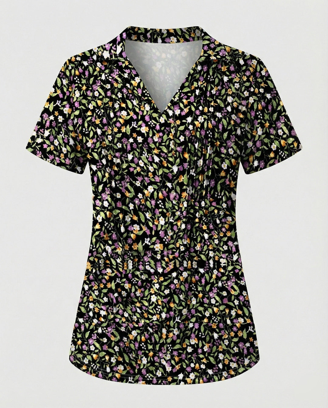 Blouse Women Short Sleeve Print