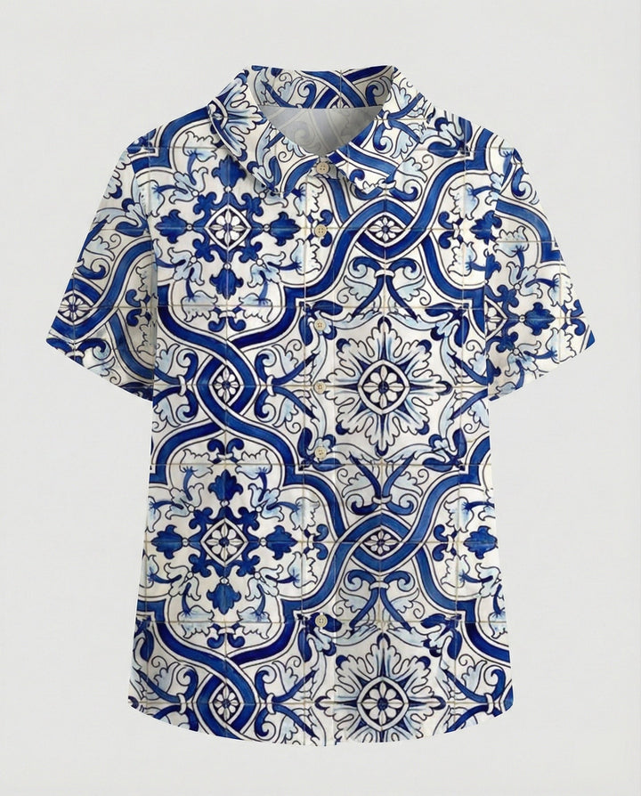 Ladies Blouse Linen Peter Pan Collar
