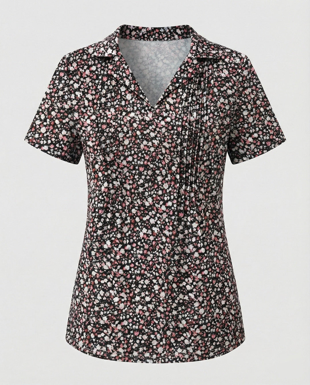 Blouse Women Short Sleeve Print