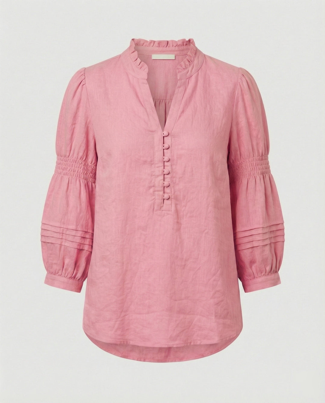 Ladies Tunic Linen with Balloon Sleeves