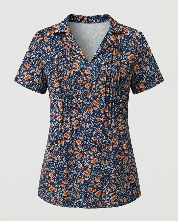 Blouse Women Short Sleeve Print