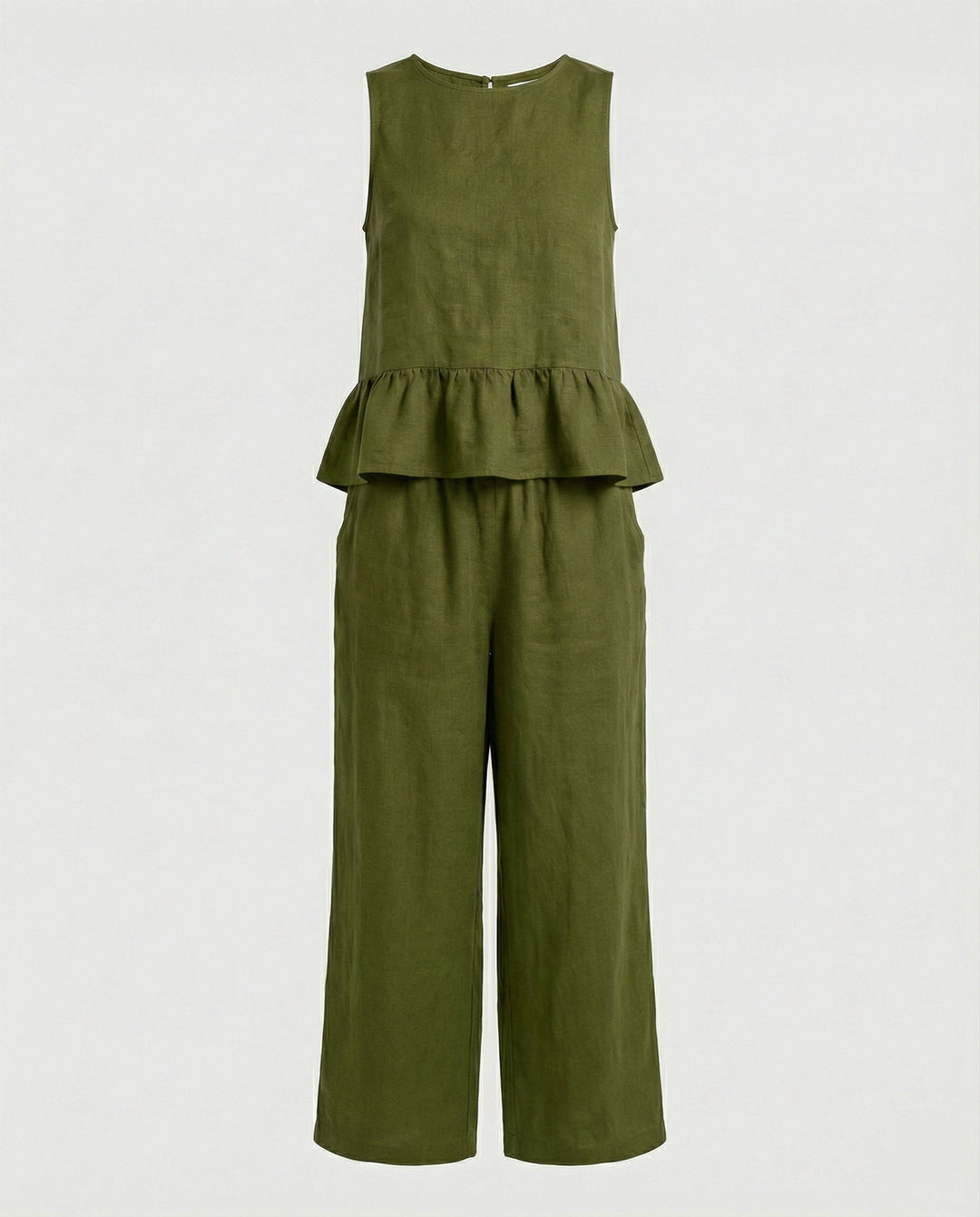 Ladies Two-Piece Set Ruffle Top & Palazzo Pants