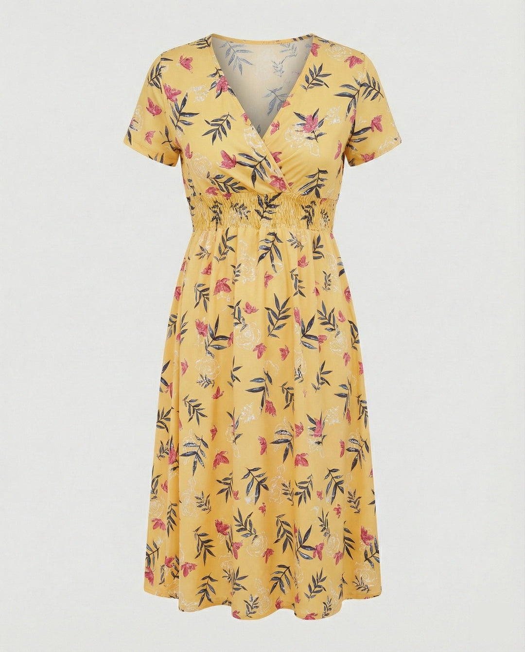 Women’s midi dress smocked waist