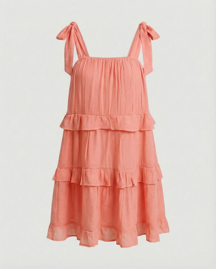 Leisure Dress Summer Women Tiered Dress
