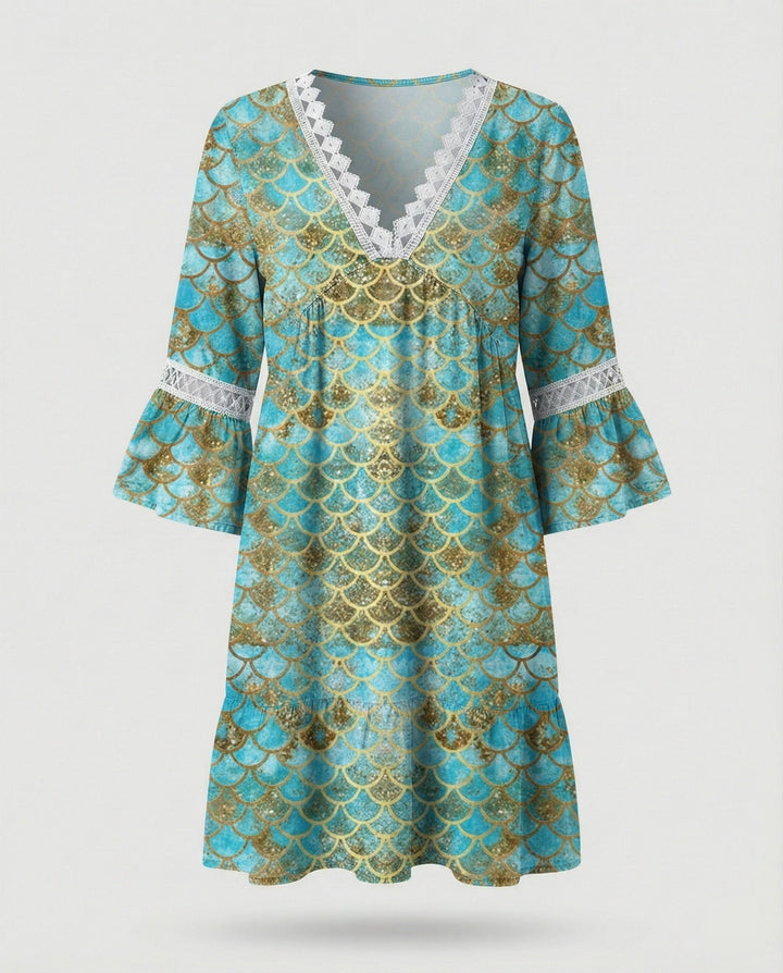 Ladies Mini Dress A-Line Floral