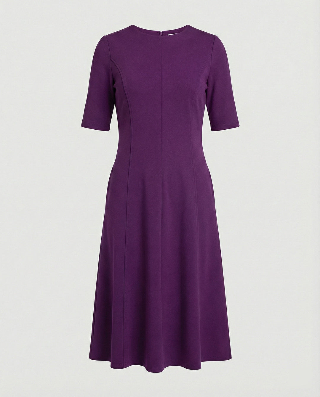 Ladies Midi Dress Elegant Half Sleeve