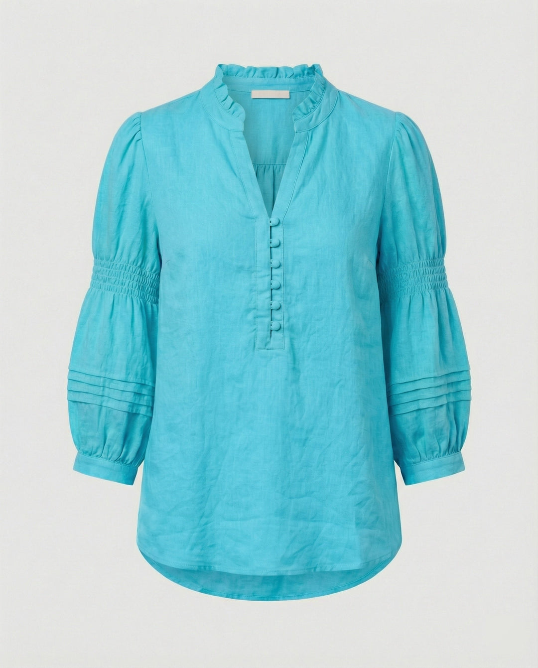 Ladies Tunic Linen with Balloon Sleeves