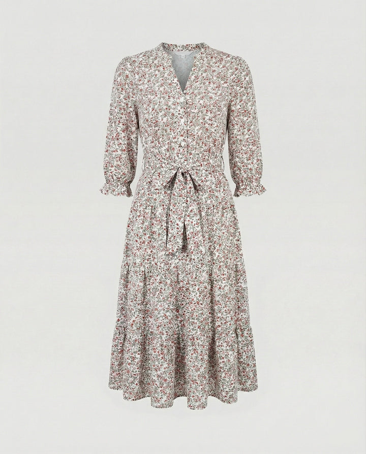 Women's midi dress summer with ruffle