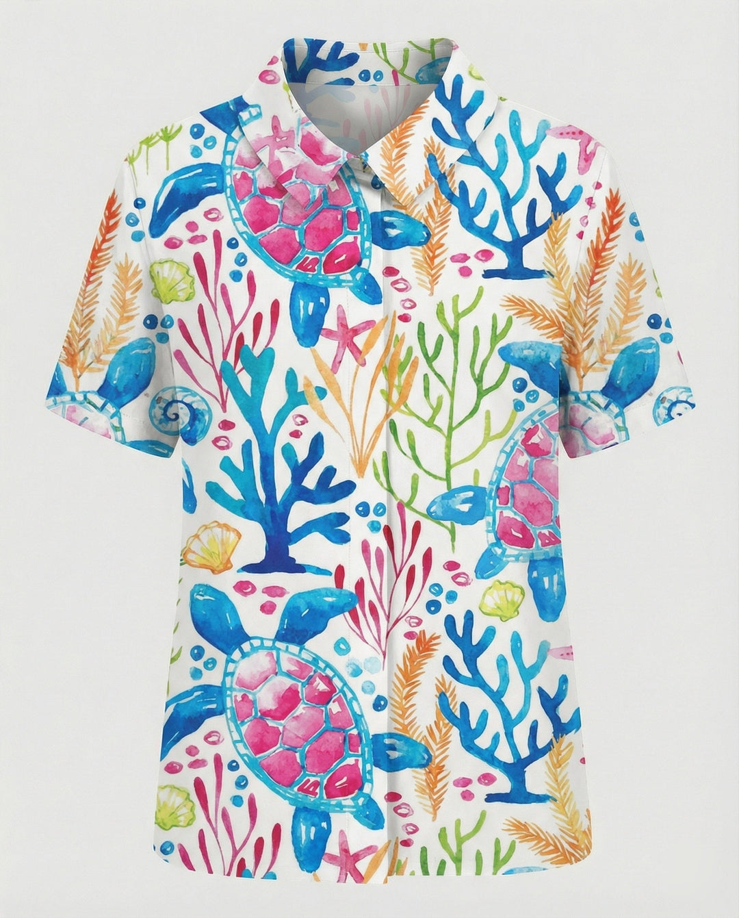 Ladies Blouse Linen Peter Pan Collar
