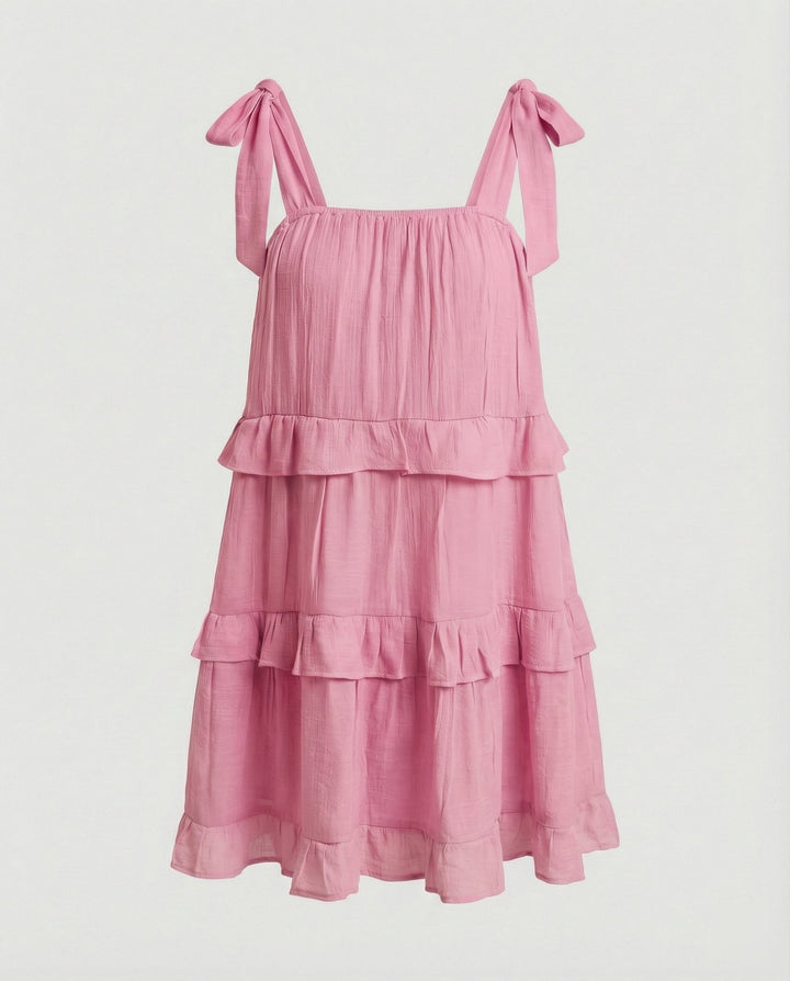 Leisure Dress Summer Women Tiered Dress
