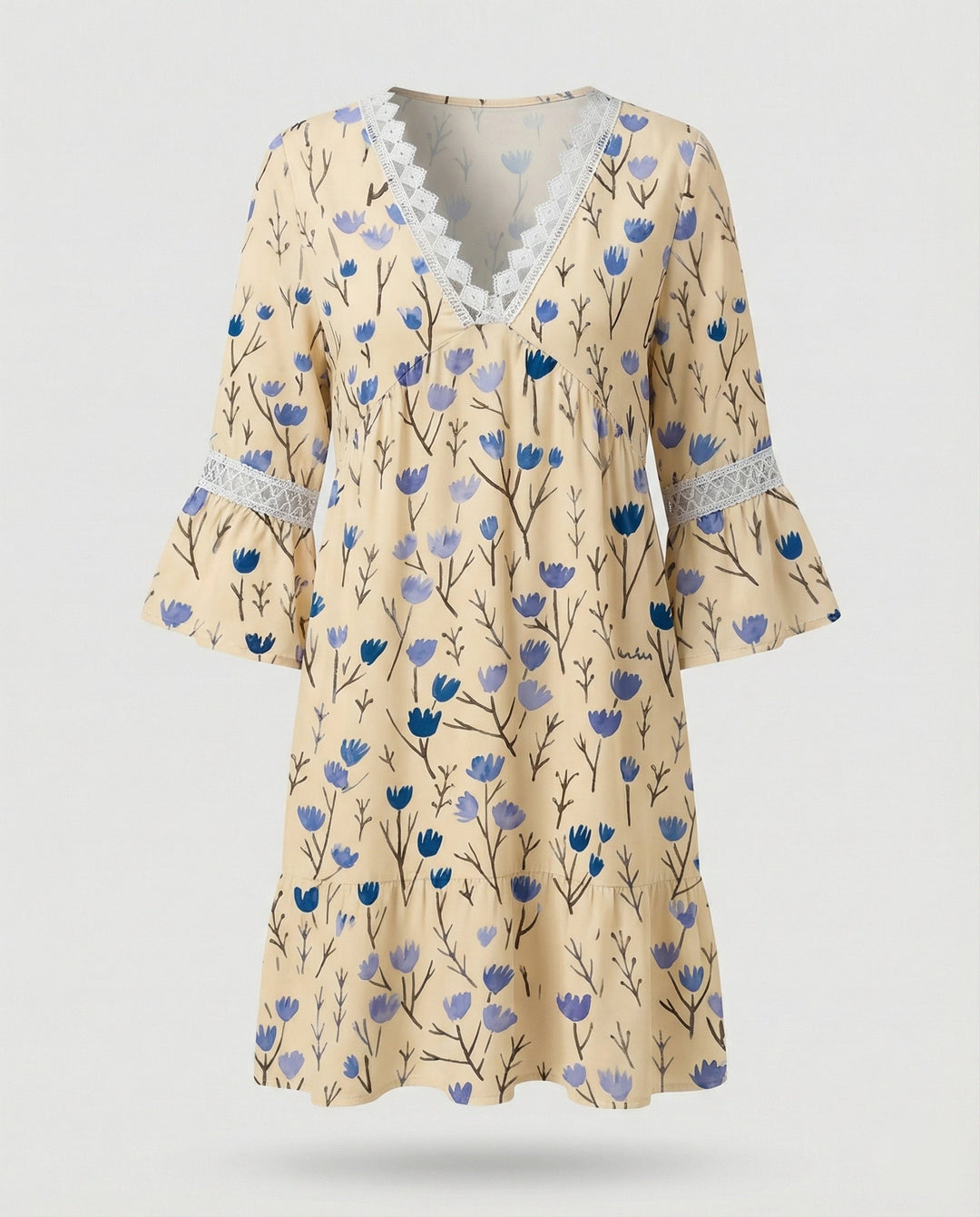 Ladies Mini Dress A-Line Floral
