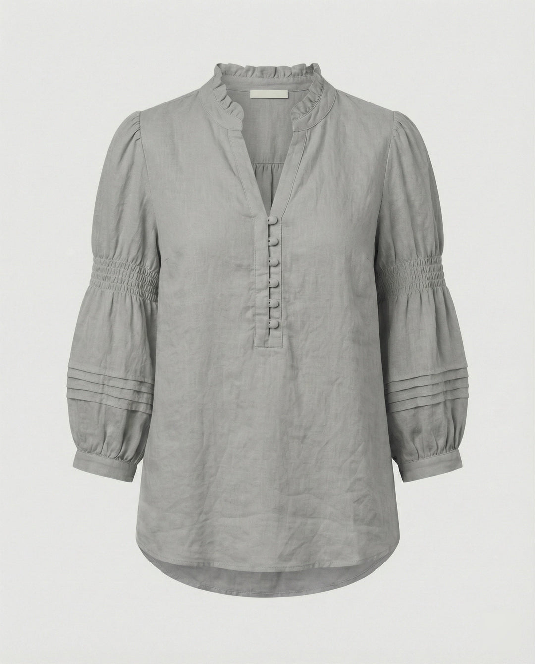 Ladies Tunic Linen with Balloon Sleeves