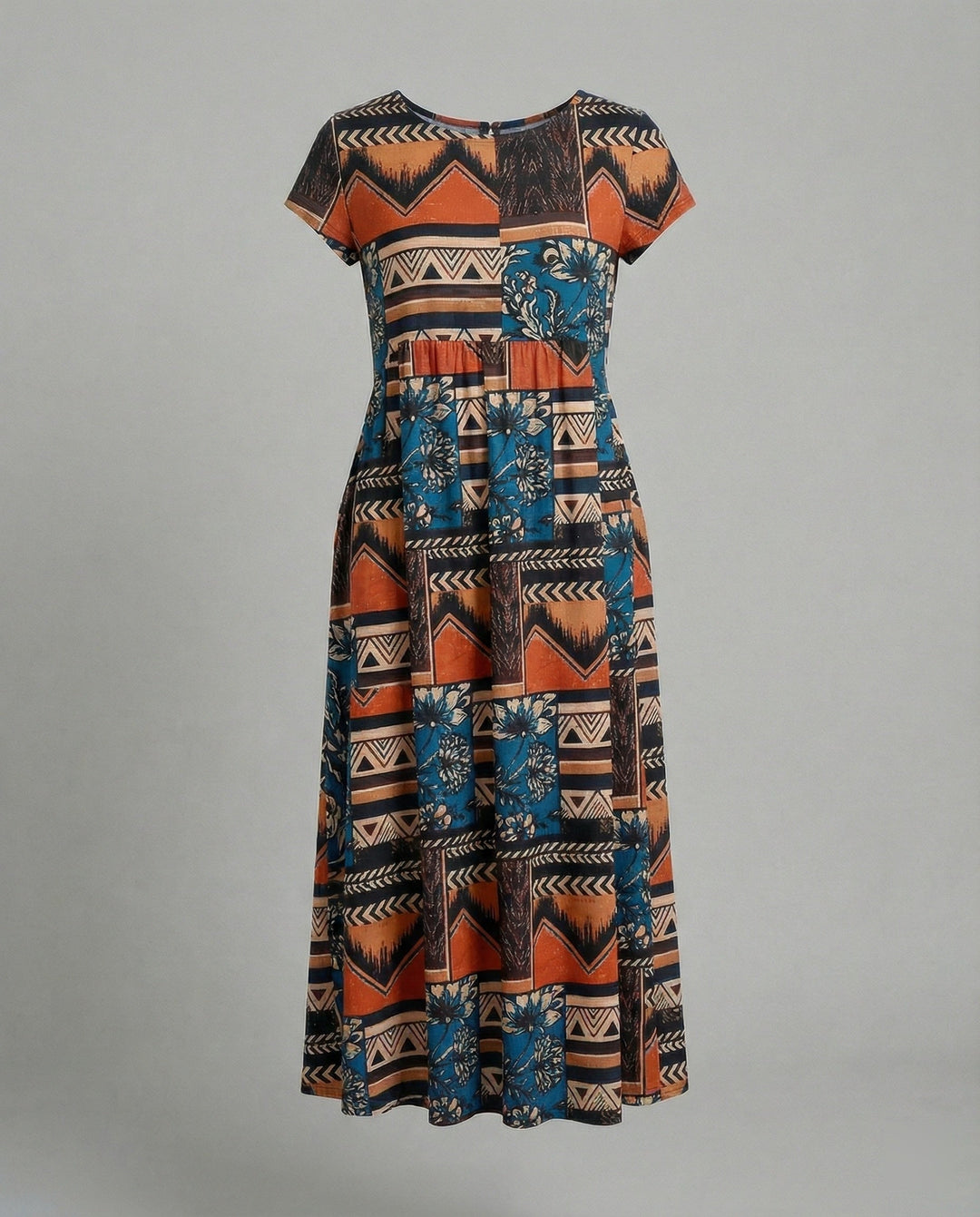 Women's Maxi Dress Patchwork A-Line