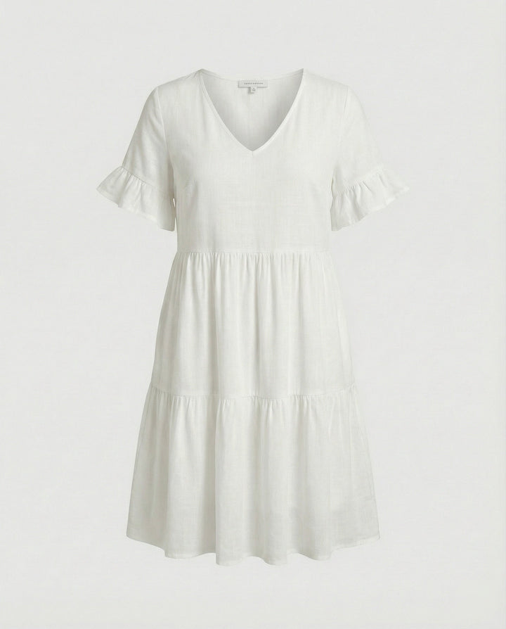 Women Summer Dress Midi Dress Ruffle