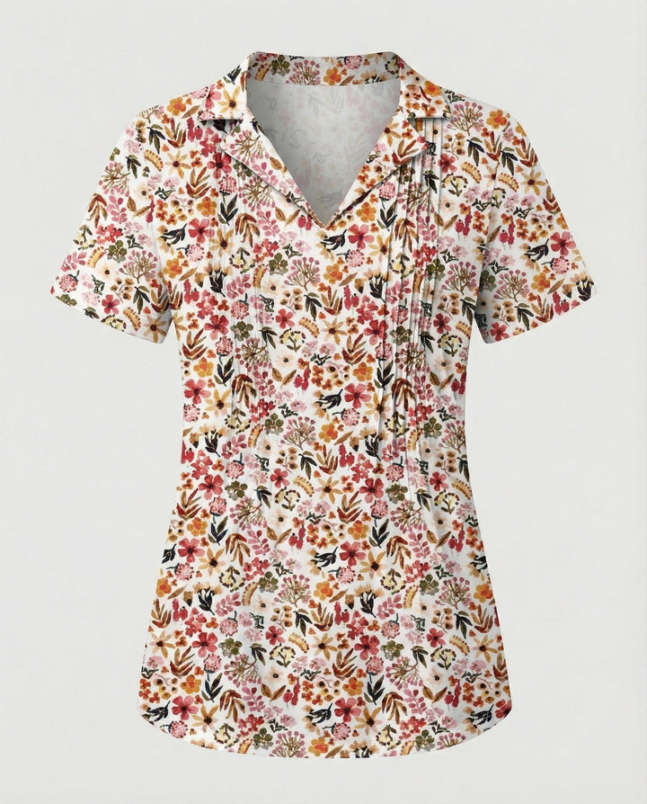 Blouse Women Short Sleeve Print