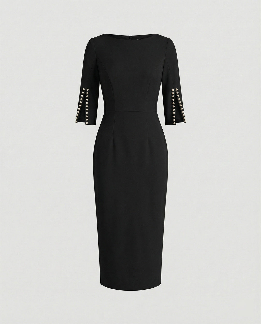 Ladies' Elegant Sheath Dress Pearls