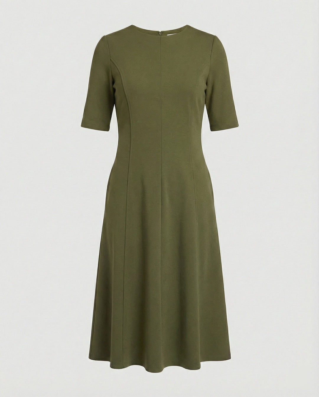 Ladies Midi Dress Elegant Half Sleeve