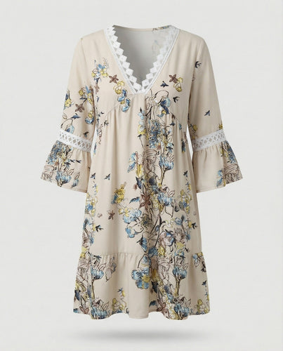 Ladies Mini Dress A-Line Floral