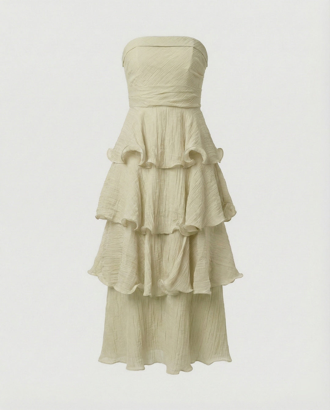Women’s Bandeau Maxi Dress with Ruffles