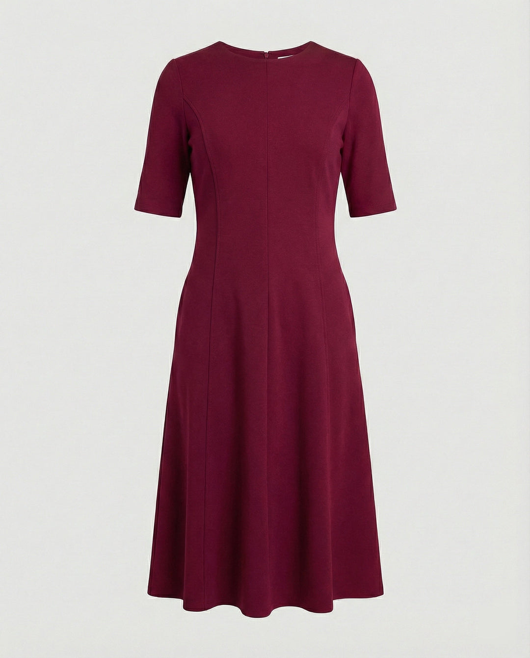 Ladies Midi Dress Elegant Half Sleeve