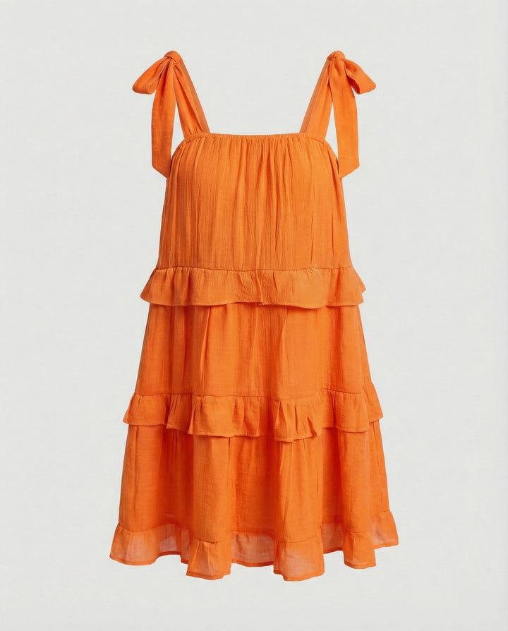 Leisure Dress Summer Women Tiered Dress