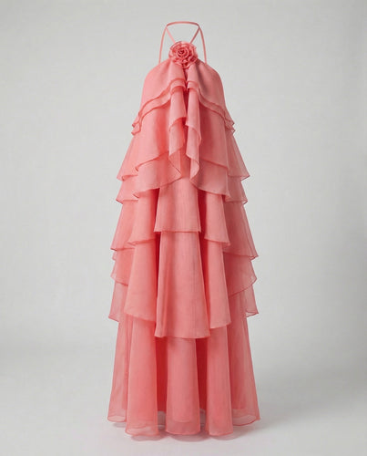 Women's summer dress short with ruffles