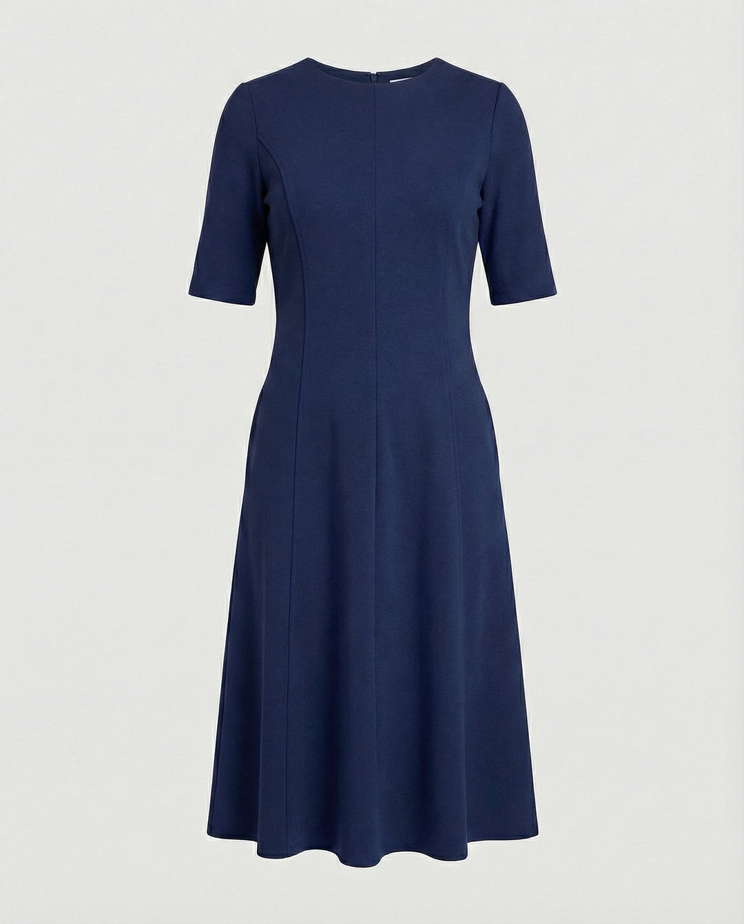 Ladies Midi Dress Elegant Half Sleeve