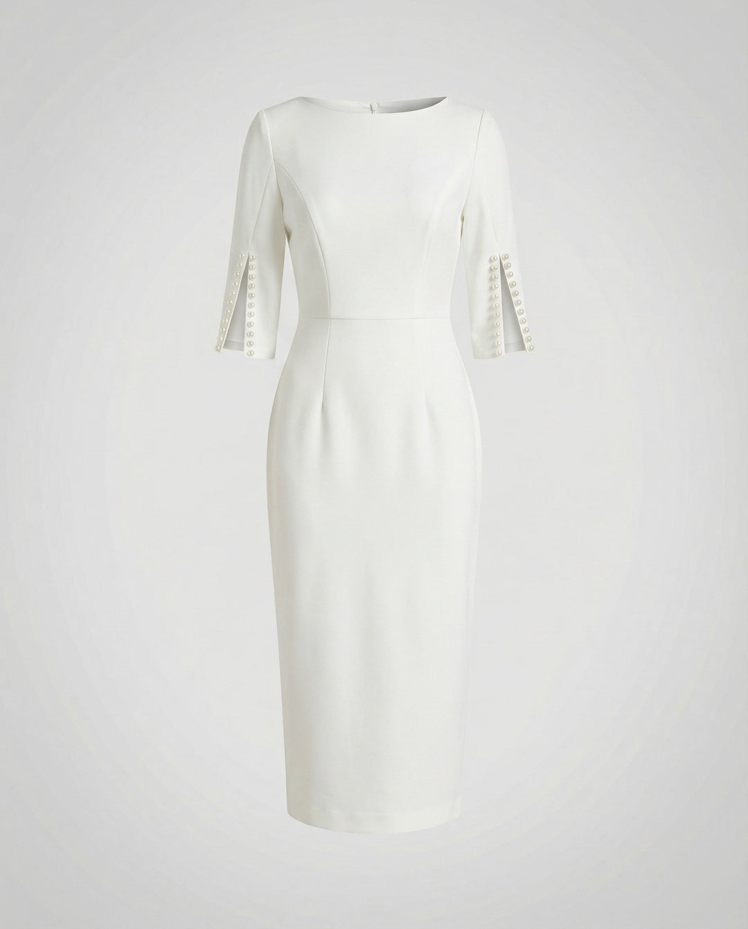 Ladies' Elegant Sheath Dress Pearls