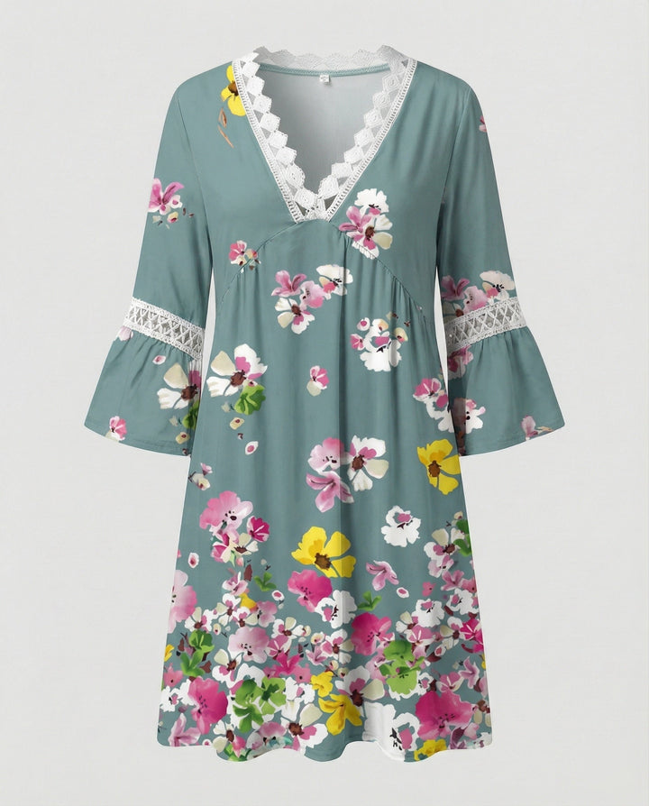 Ladies Mini Dress A-Line Floral