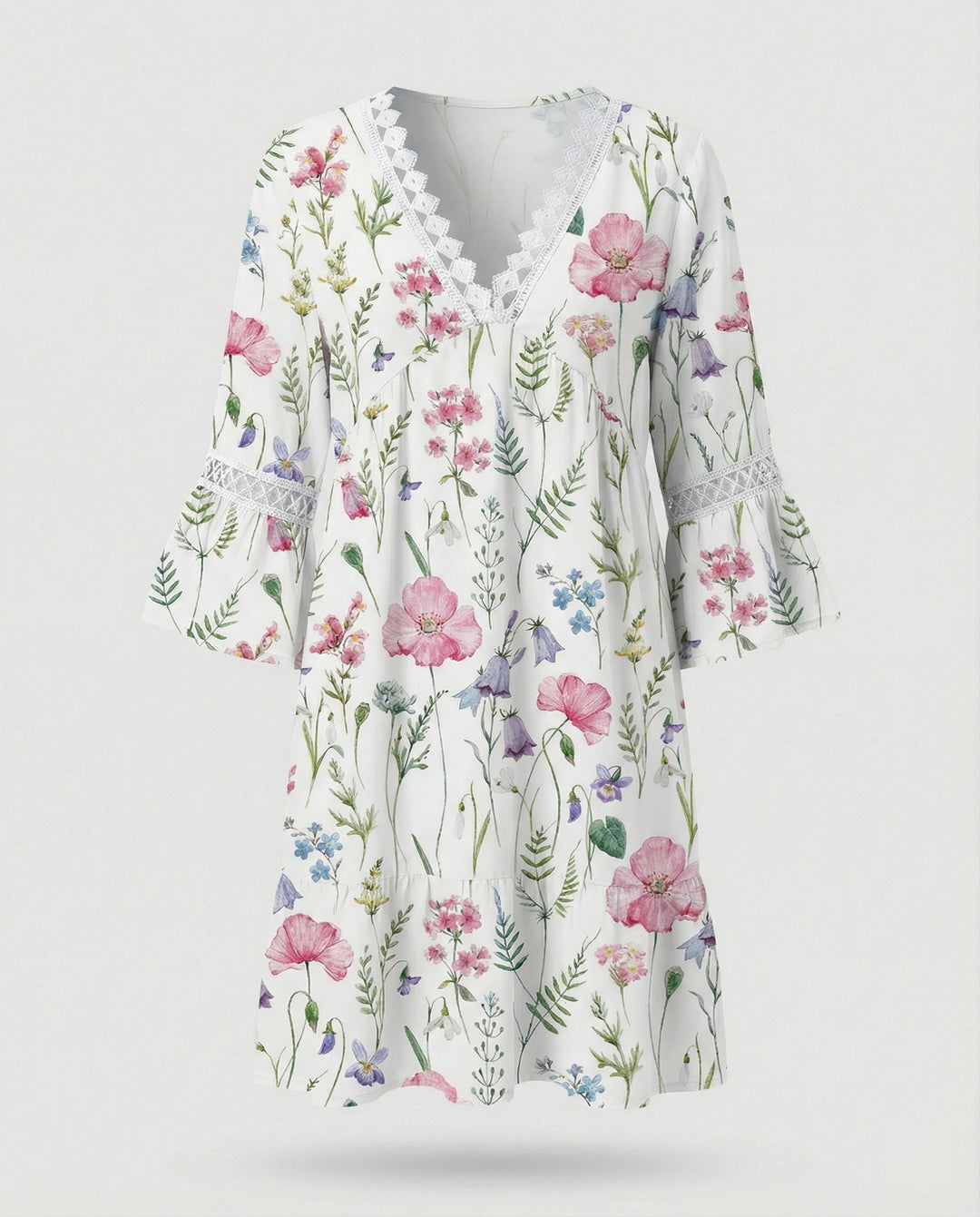 Ladies Mini Dress A-Line Floral