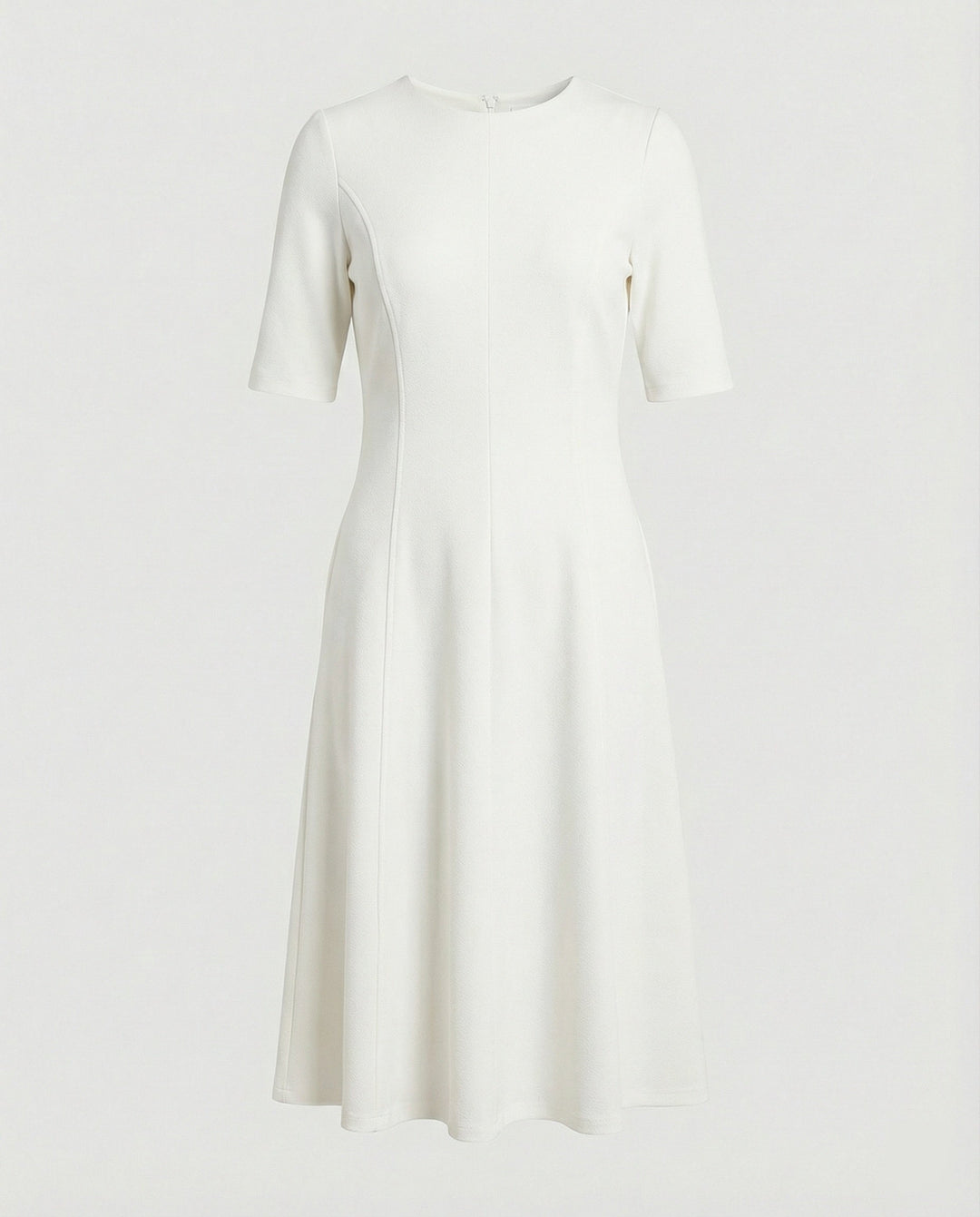 Ladies Midi Dress Elegant Half Sleeve