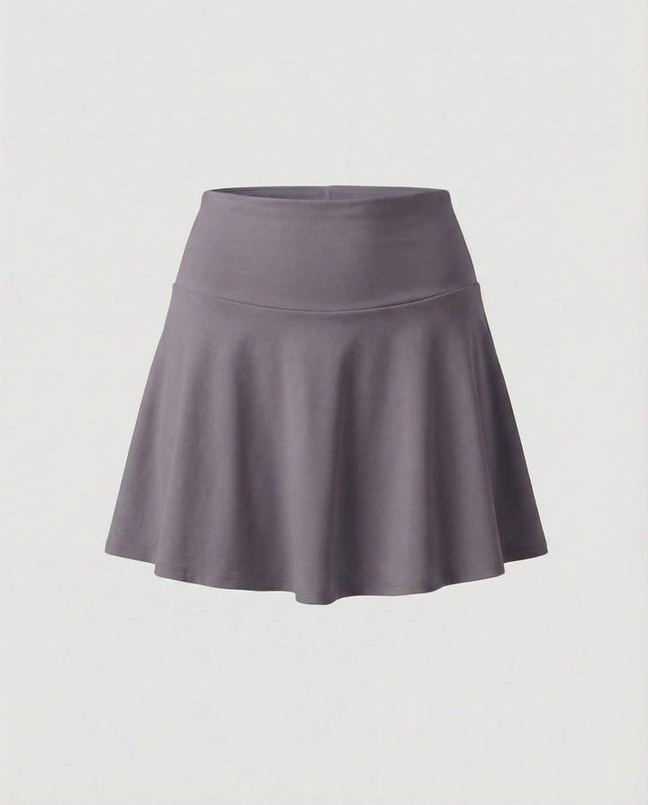 Women's high-waisted swim skort with side pocket
