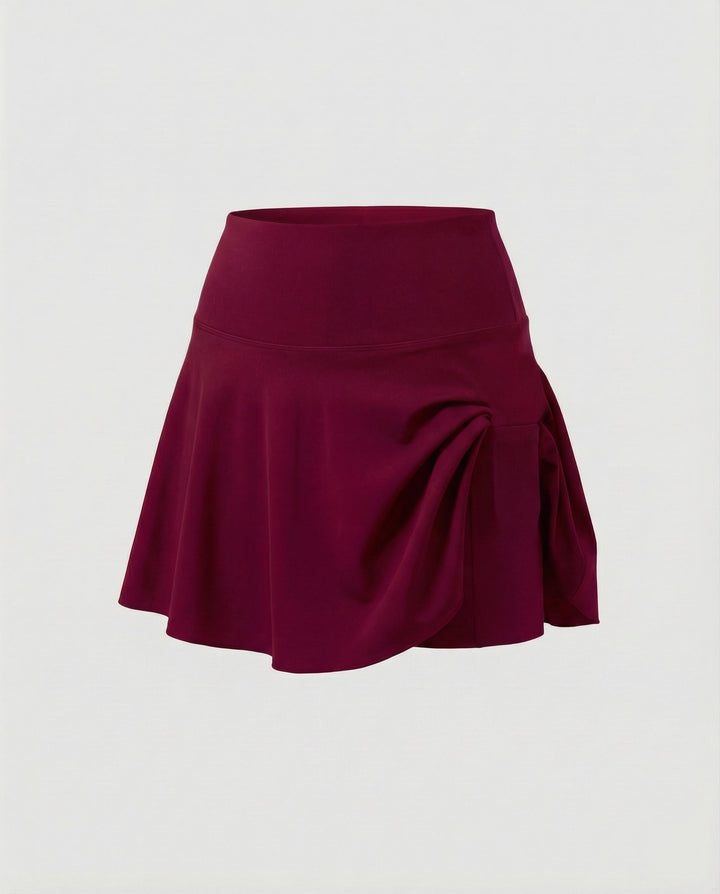 Women's high-waisted swim skort with side pocket