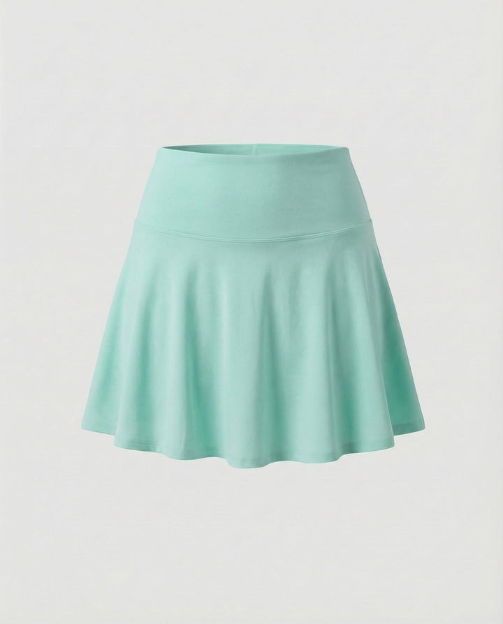 Women's high-waisted swim skort with side pocket