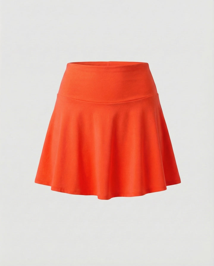 Women's high-waisted swim skort with side pocket