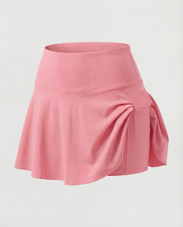 Women's high-waisted swim skort with side pocket