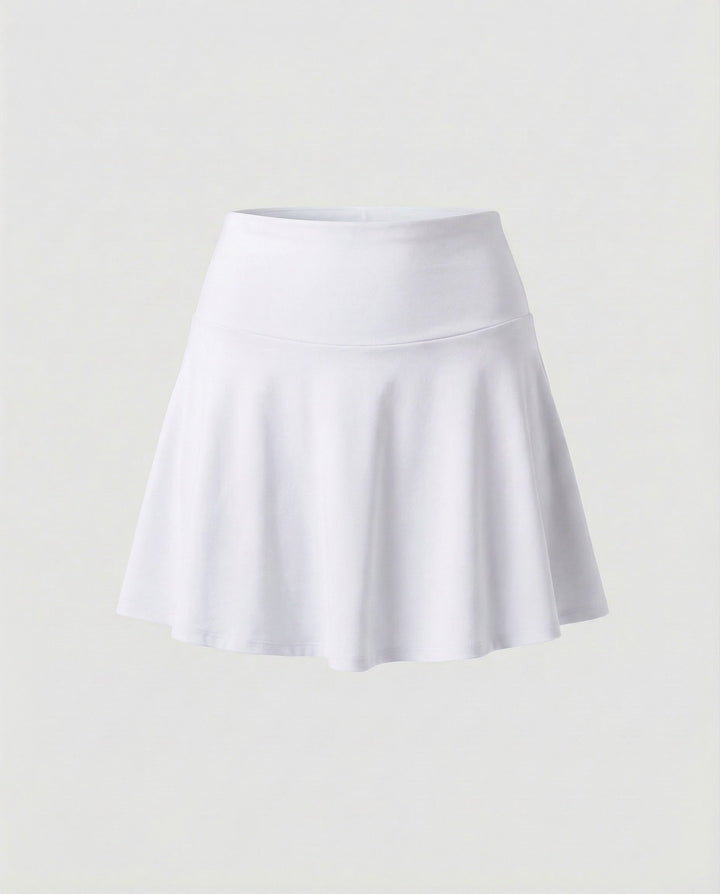 Women's high-waisted swim skort with side pocket