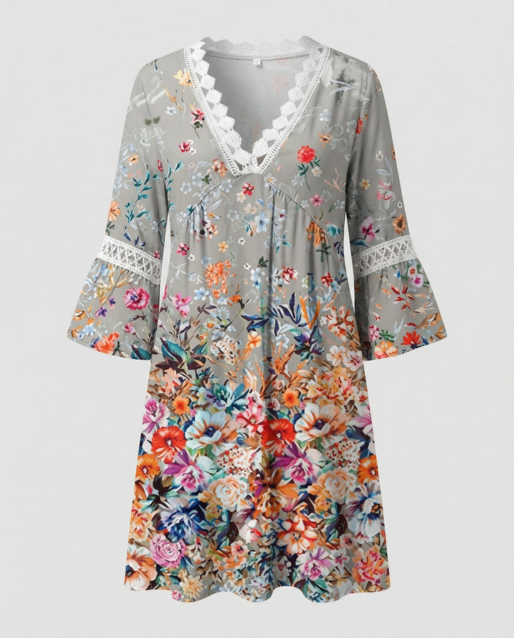 Ladies Mini Dress A-Line Floral