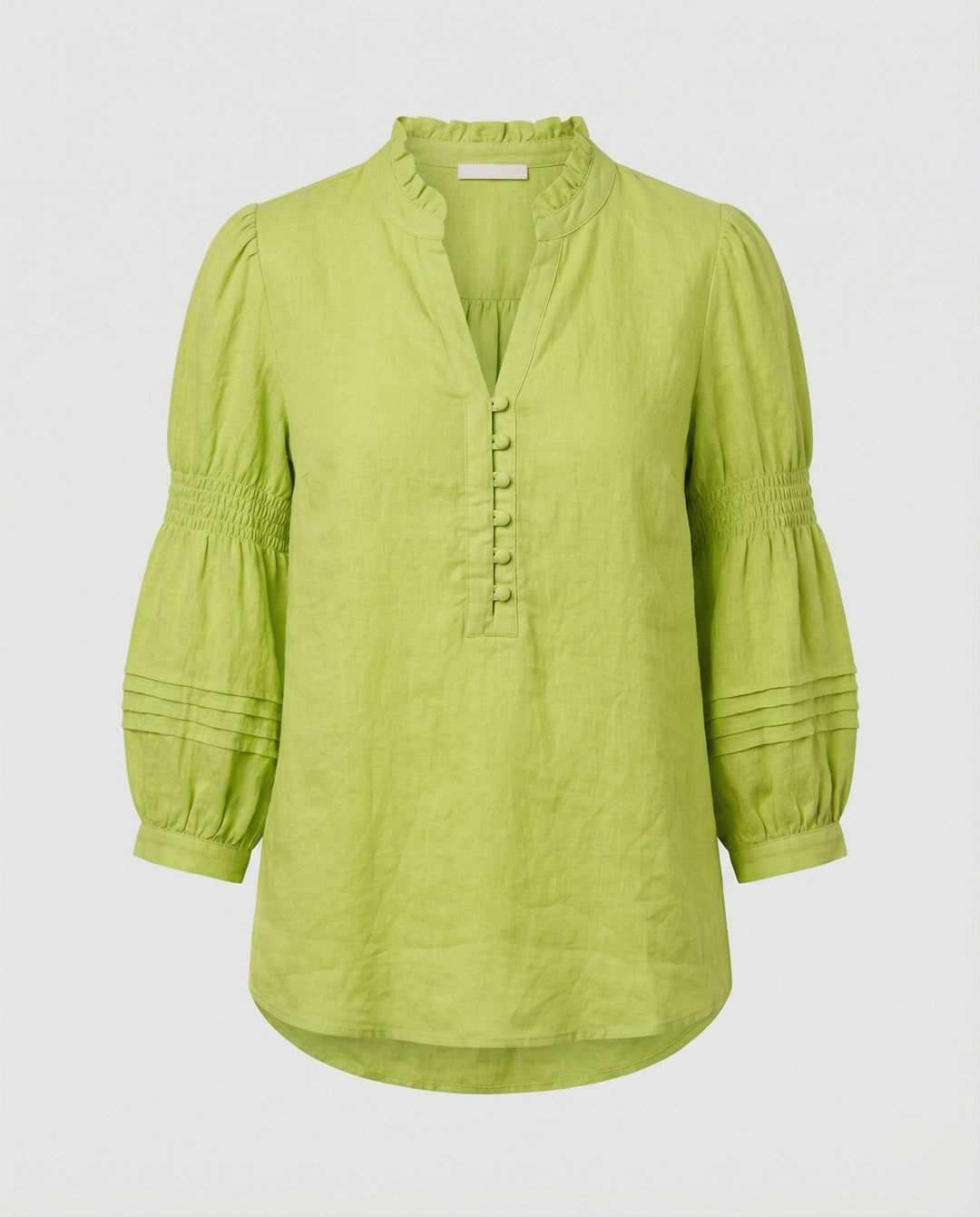 Ladies Tunic Linen with Balloon Sleeves