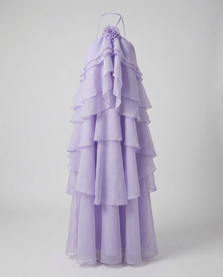 Women's summer dress short with ruffles