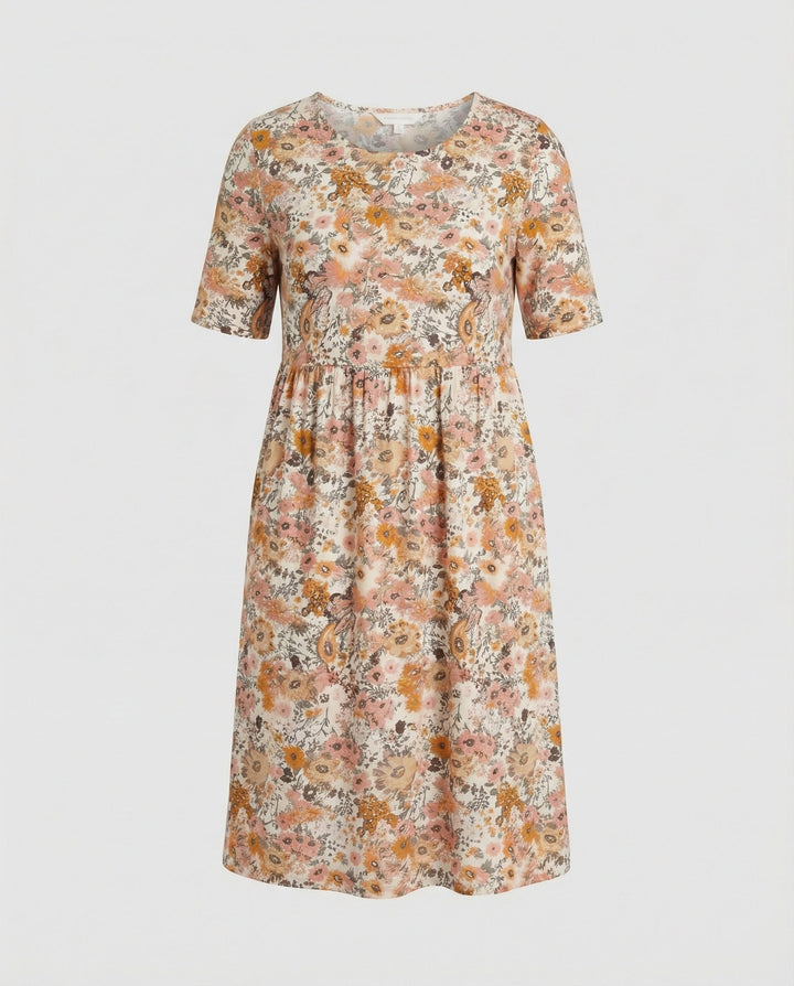 Women's Midi Dress Flared with Pockets