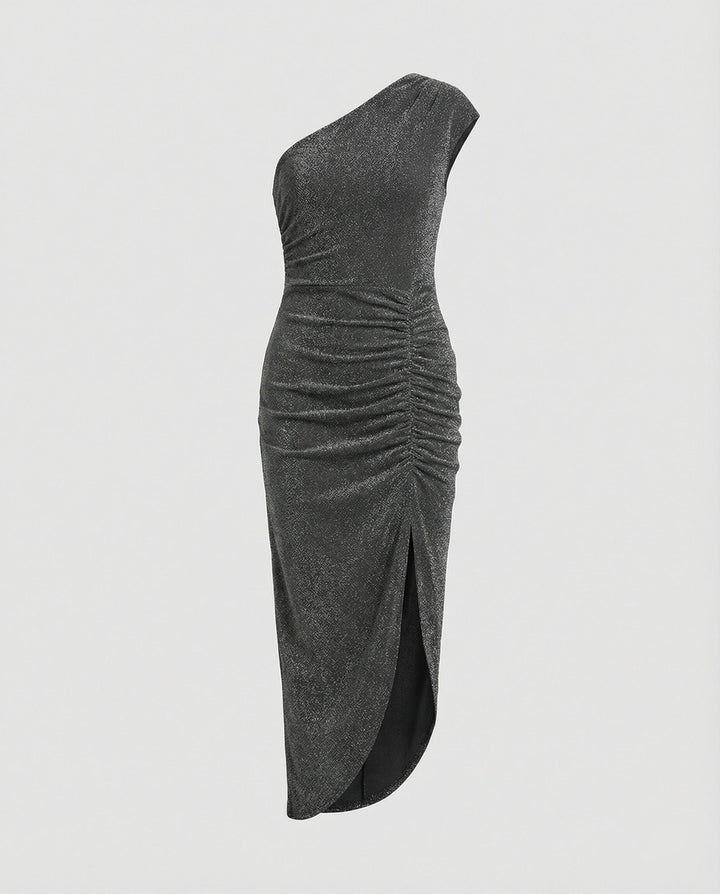 Ladies Maxidress One-Shoulder with Slit
