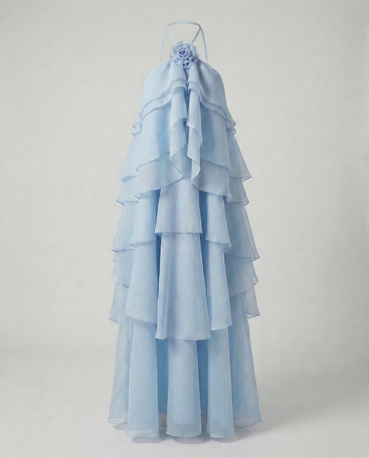 Women's summer dress short with ruffles