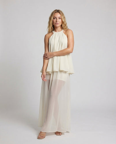 Women's Chiffon Two-Piece with Palazzo Pants