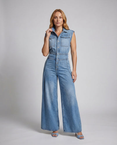 Women Jeans Jumpsuit Wide Leg