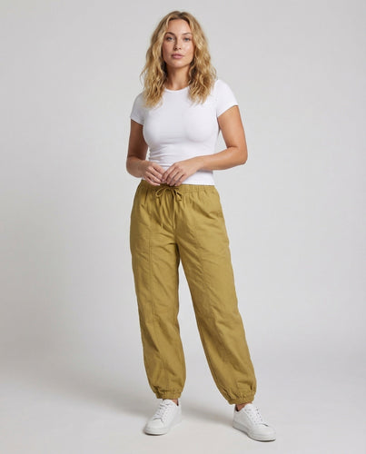 Women's Casual Cargo Pants with Vertical Details